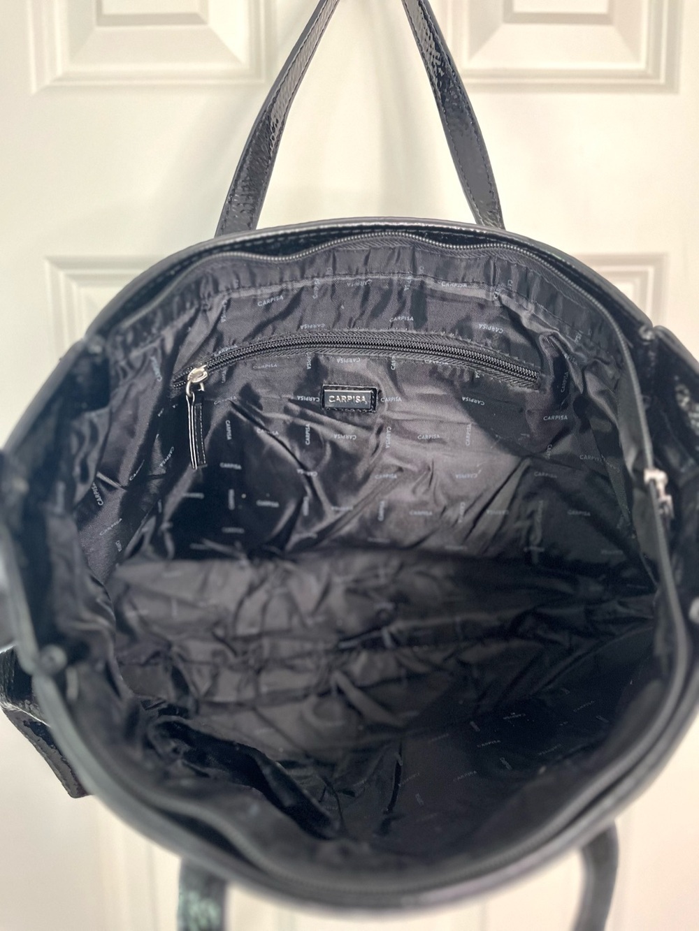 Carpisa Textured Patent Leather Tote Bag - Picture 3 of 3